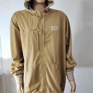 Rocawear Men Hoodie Jacket Gold Plus Size XXXL Full Zip *004